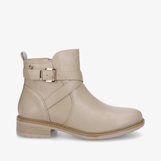 Bottines unies en simili Cuir