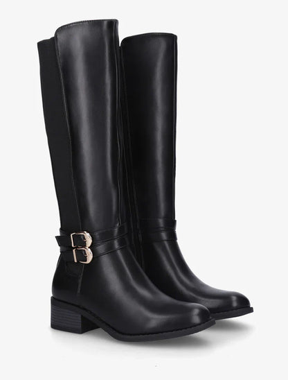 Bottes élastiquées unies à double sangles