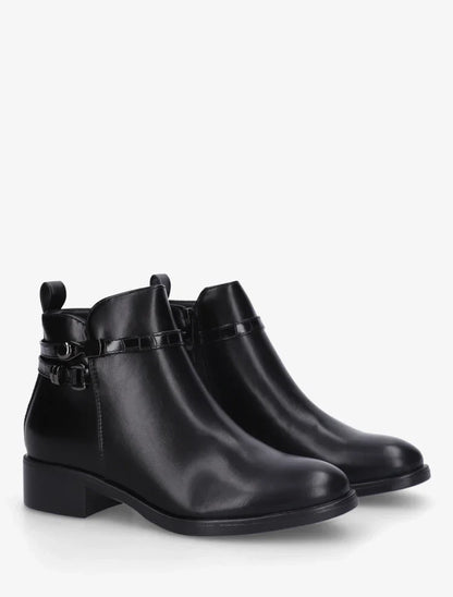 Bottines en simili à lannière imprimé croco