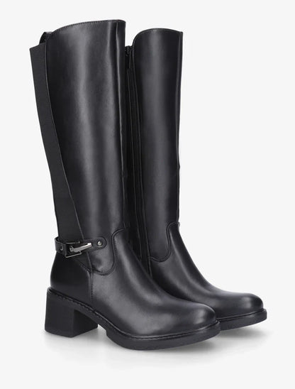 Bottes élastiquées en simili à boucle