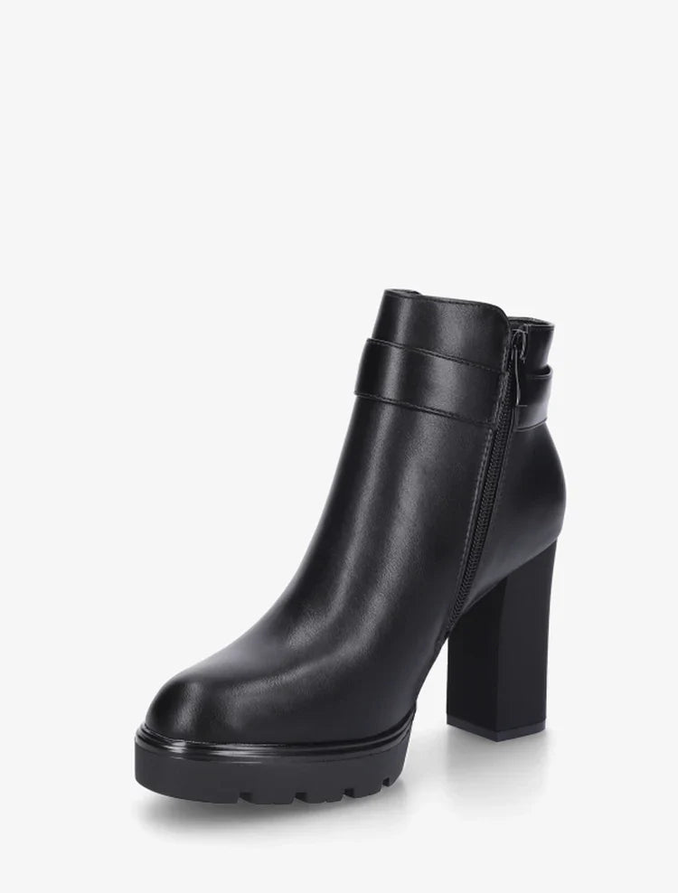 Bottines à talon et boucle fantaisie