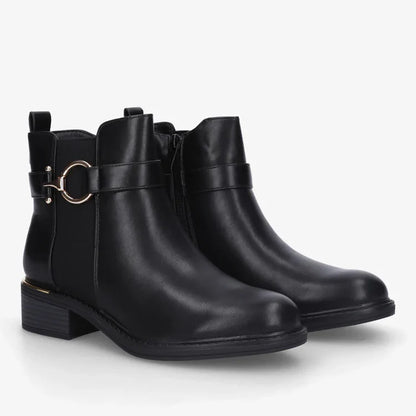 Bottines élastiques à boucle ronde