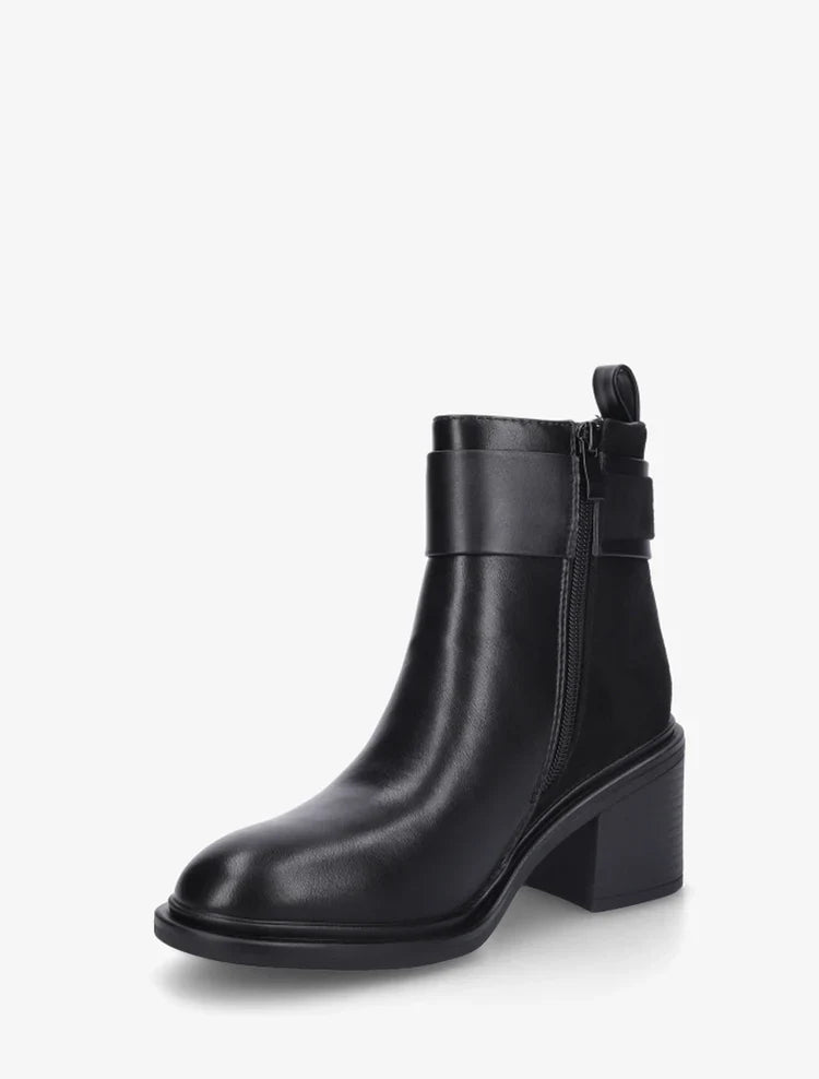 Bottines bi-matière à talon