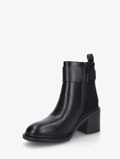 Bottines bi-matière à talon