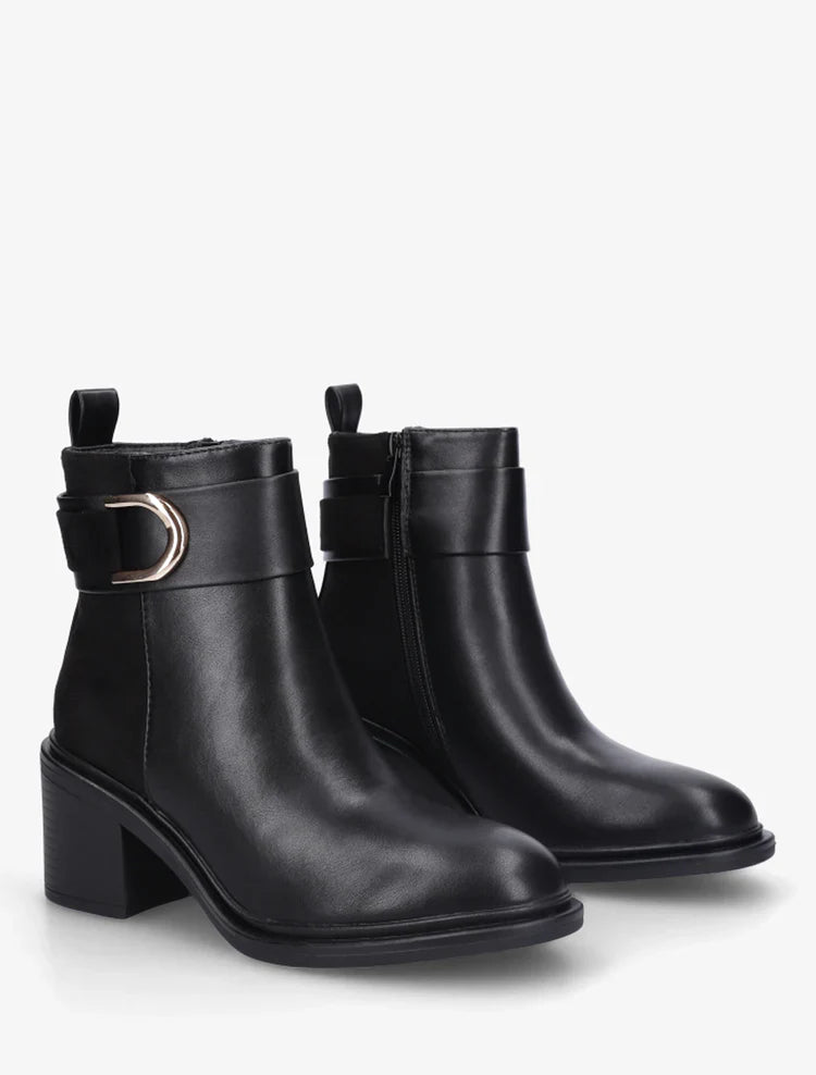 Bottines bi-matière à talon