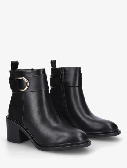 Bottines bi-matière à talon