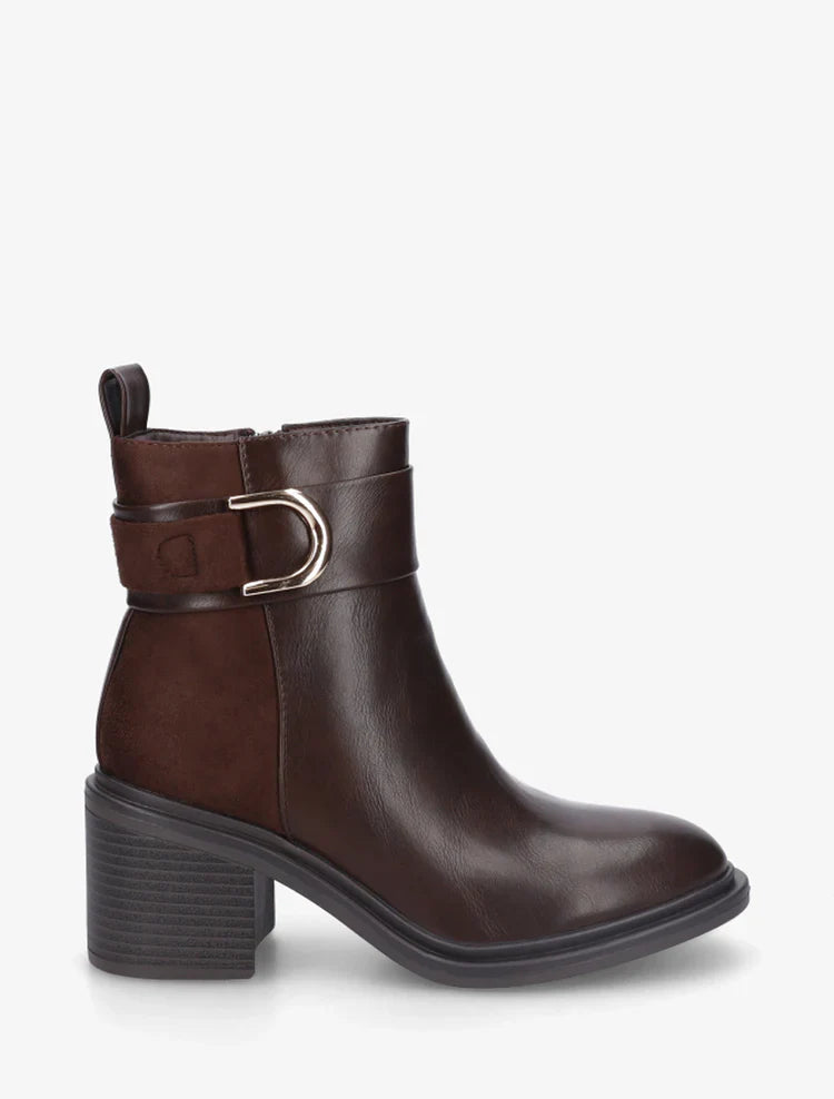Bottines bi-matière à talon