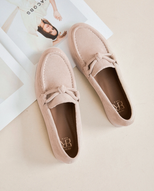 mocassin à semelle fine violine