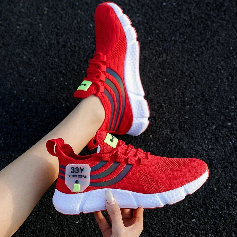 Women's Lightweight Vulcanized Sneakers – Breathable Casual Sports Shoes