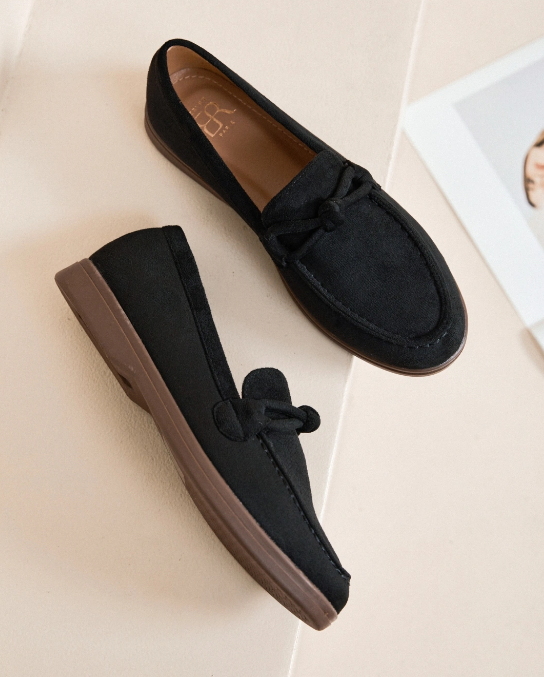 mocassin à semelle fine violine