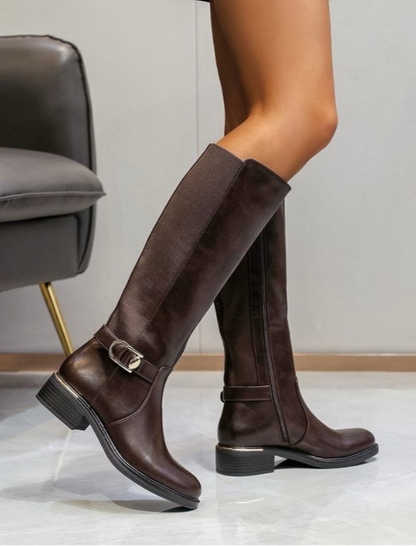 Bottes élastiquées style cavalière