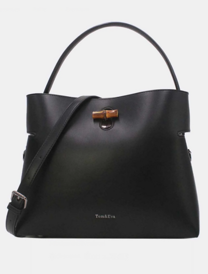 Sac Seau Double Porté Fermoir Bambou