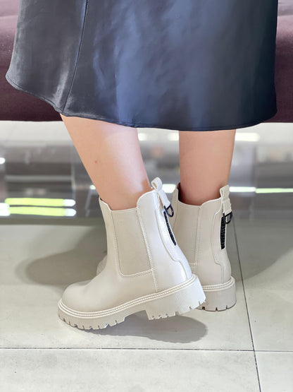 Bottines Mi-Mollet À Bout Rond