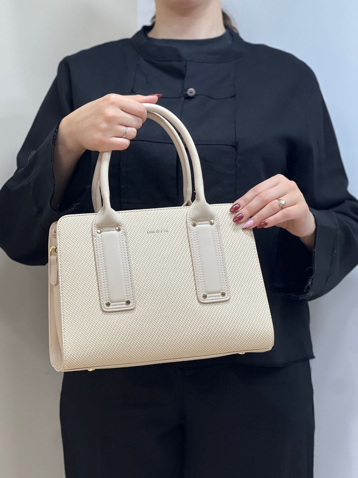 sac à main effet tissu moyen