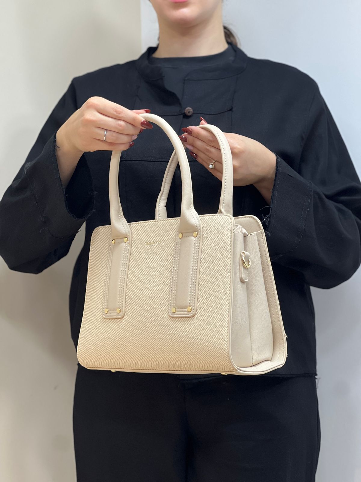 sac à main effet tissu moyen