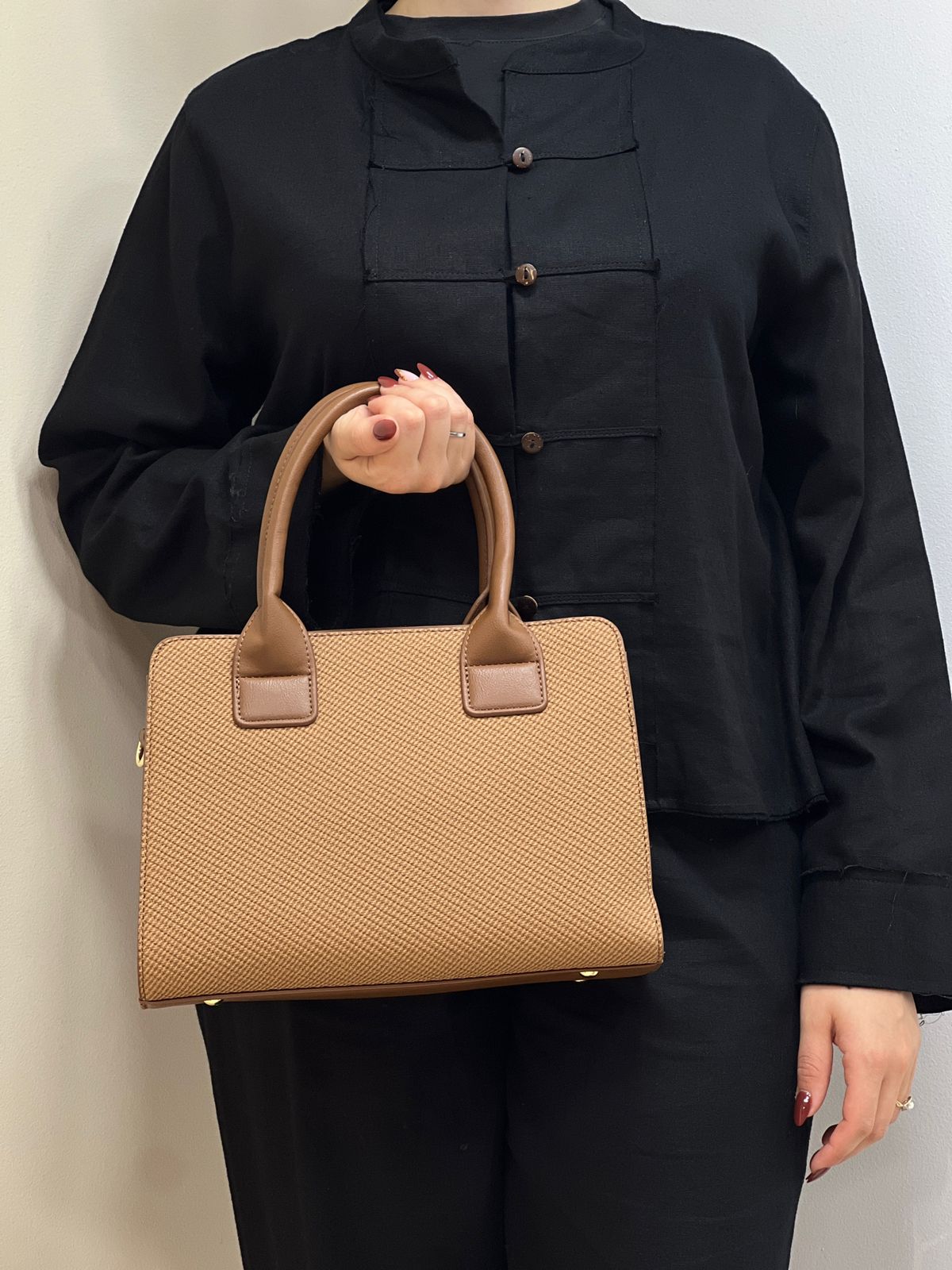 sac à main effet tissu moyen