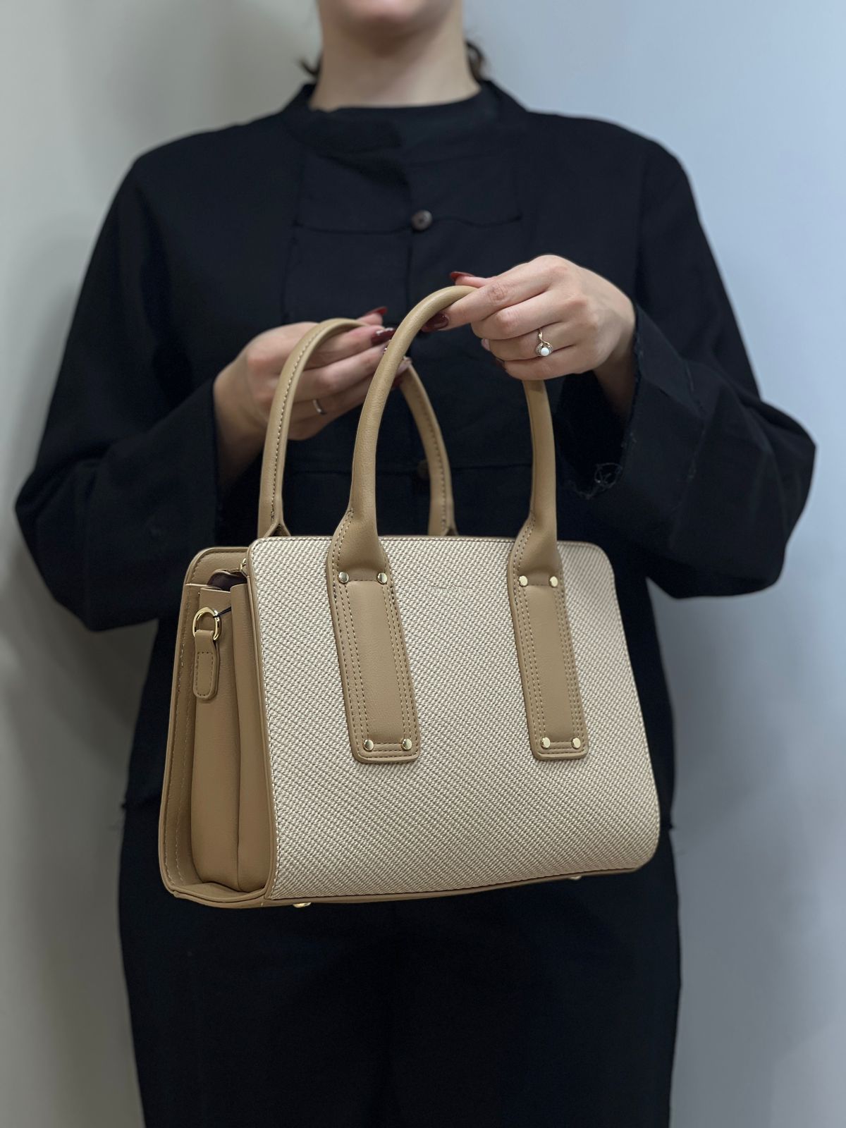 sac à main effet tissu moyen