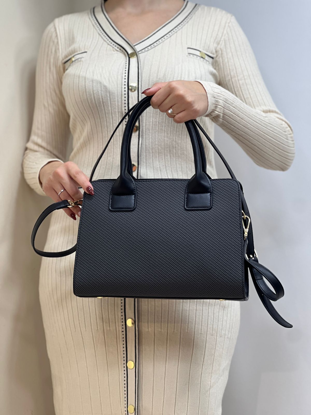 sac à main effet tissu moyen