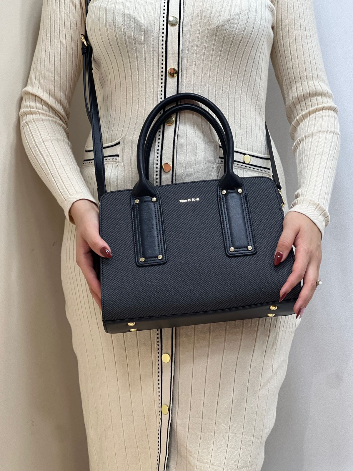 sac à main effet tissu moyen