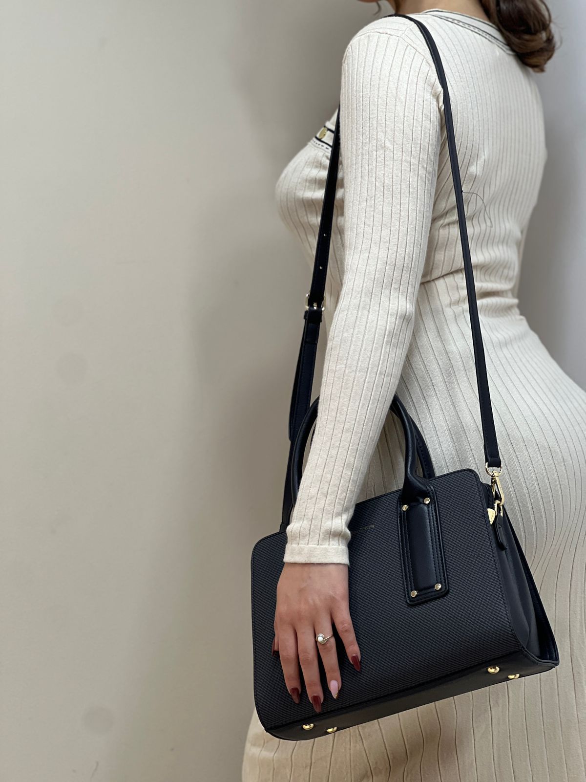 sac à main effet tissu moyen