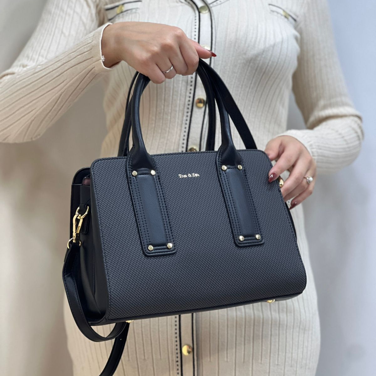 sac à main effet tissu moyen