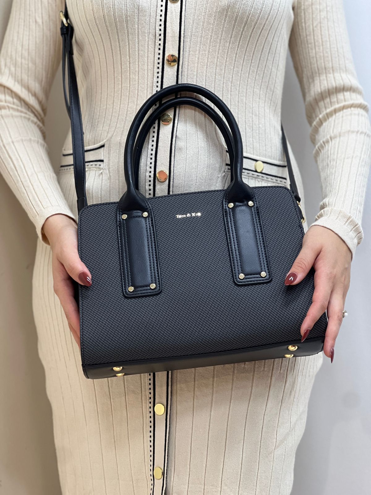 sac à main effet tissu moyen