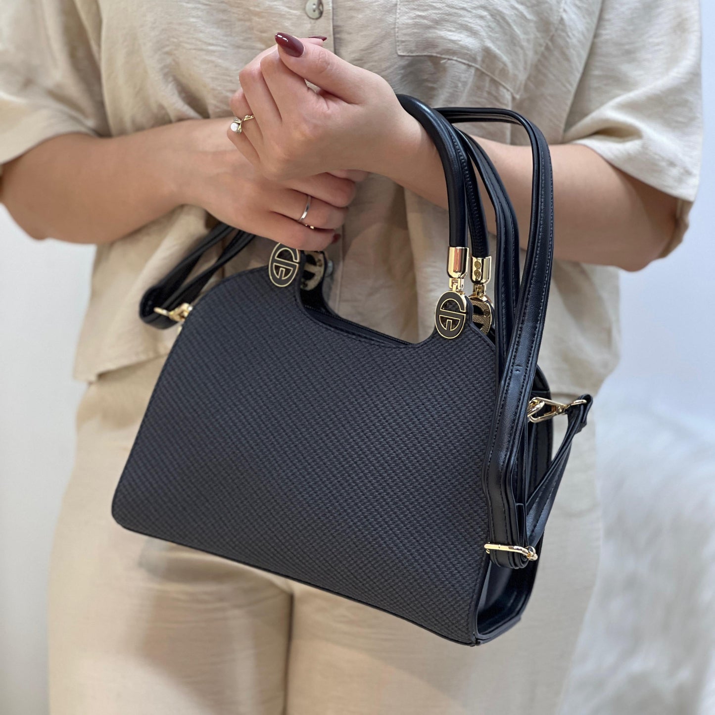 sac à main en cuir tressé