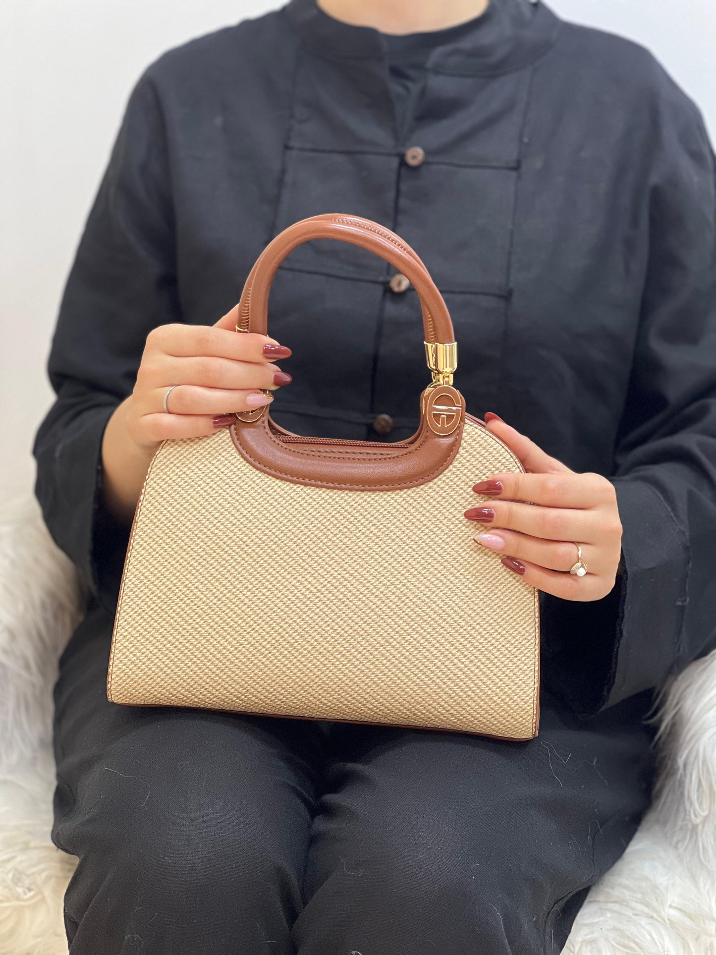 sac à main en cuir tressé