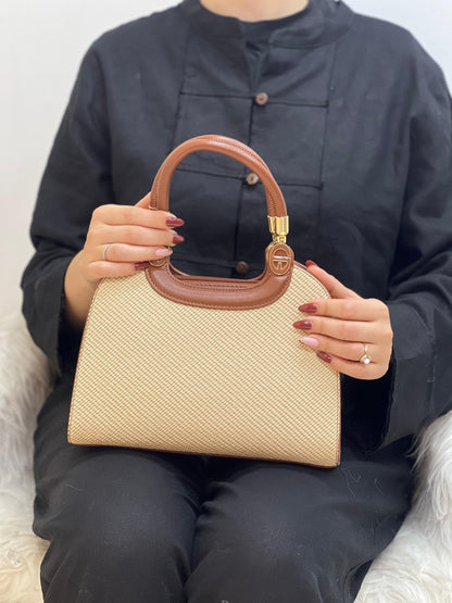 sac à main en cuir tressé