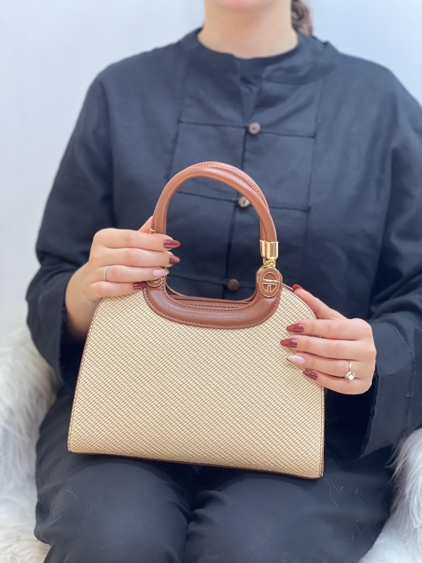 sac à main en cuir tressé