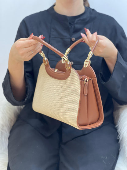 sac à main en cuir tressé