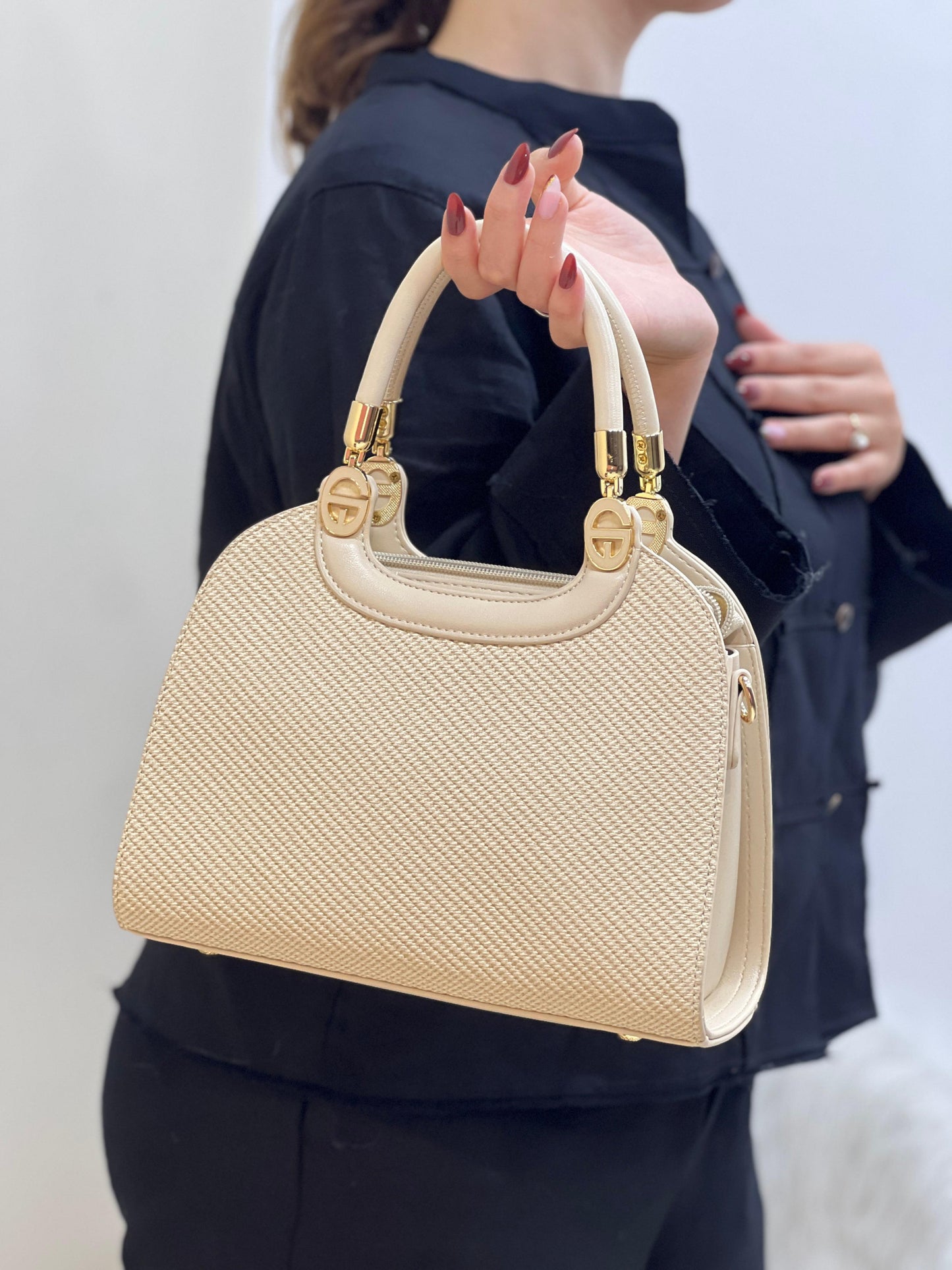 sac à main en cuir tressé