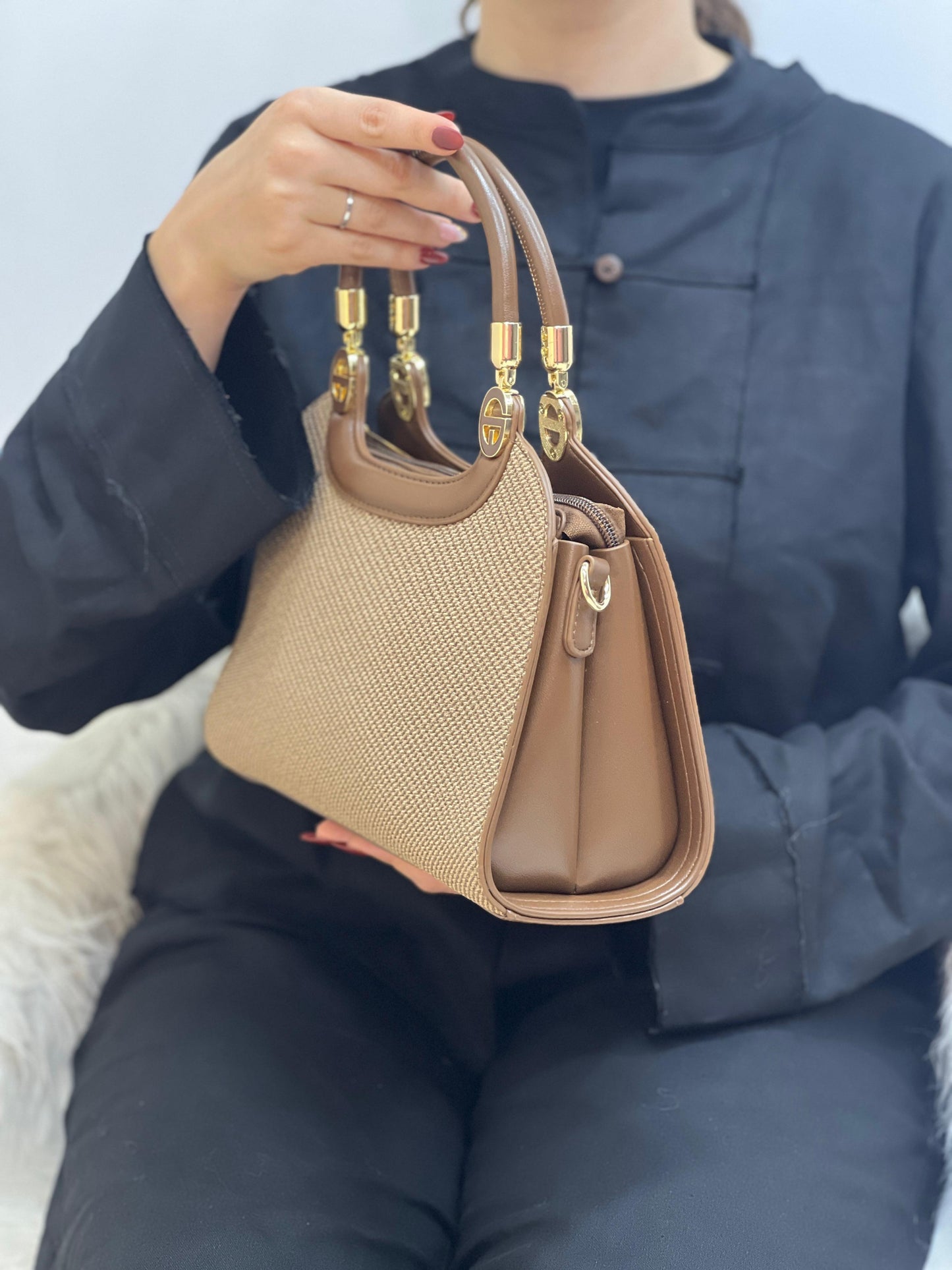 sac à main en cuir tressé