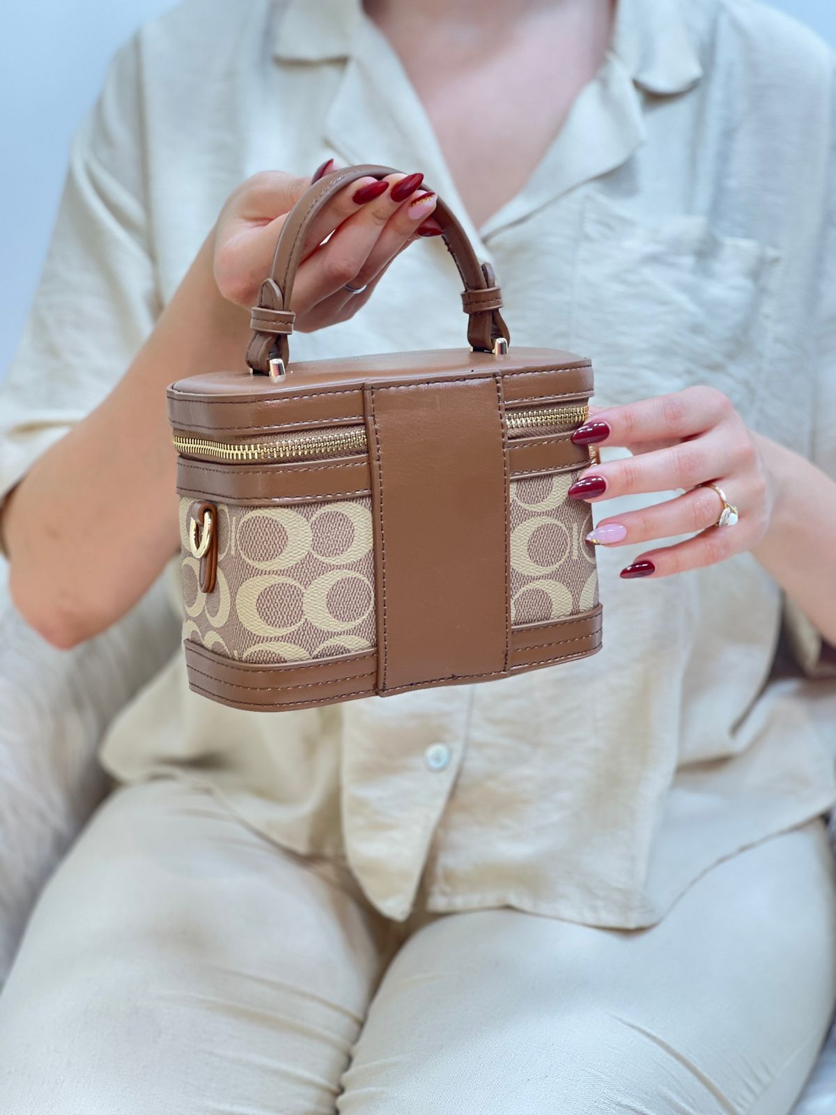 Sac À Main Mini À Deux Couleurs