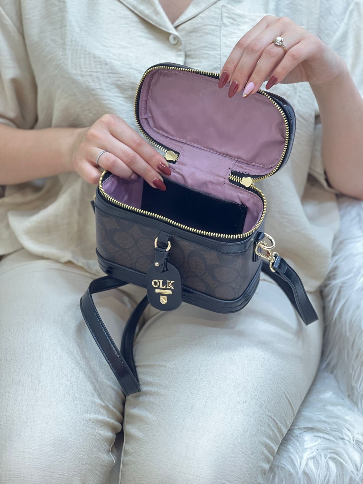 Sac À Main Mini À Deux Couleurs