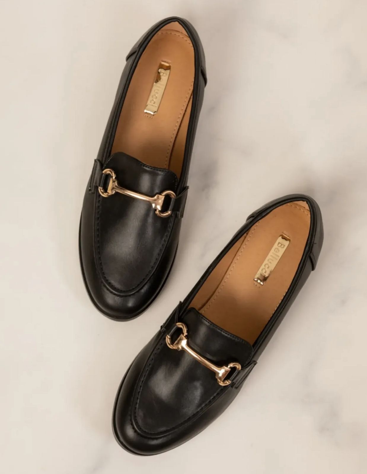 Mocassins plats en similicuir avec boucle