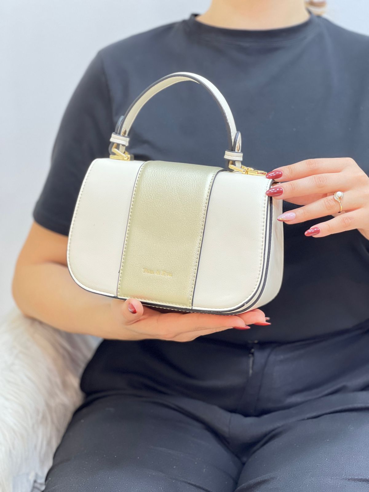 Mini sac à main en cuir PU pour femme