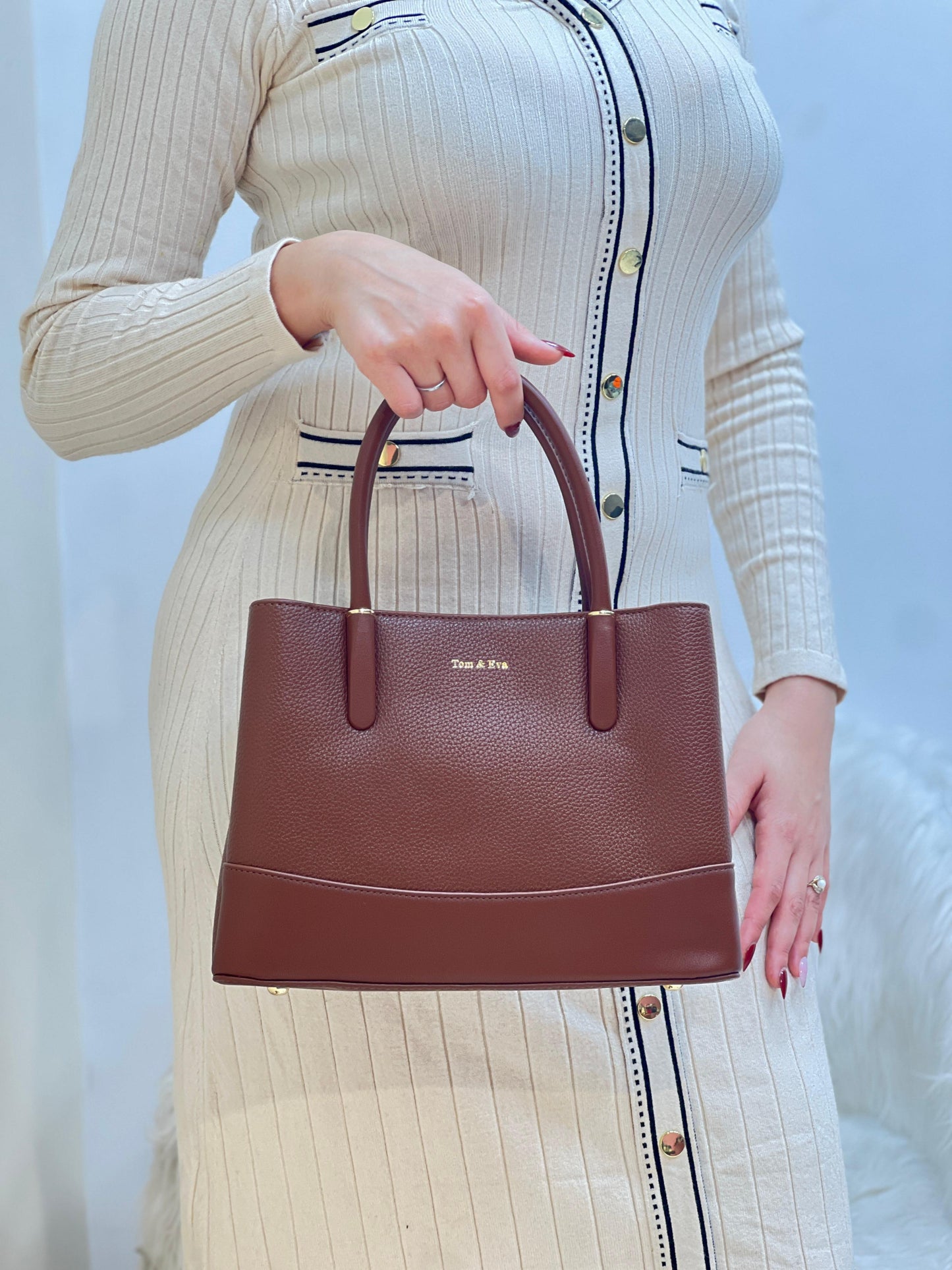 Medium Sac à Main Effet Cuir Grainé