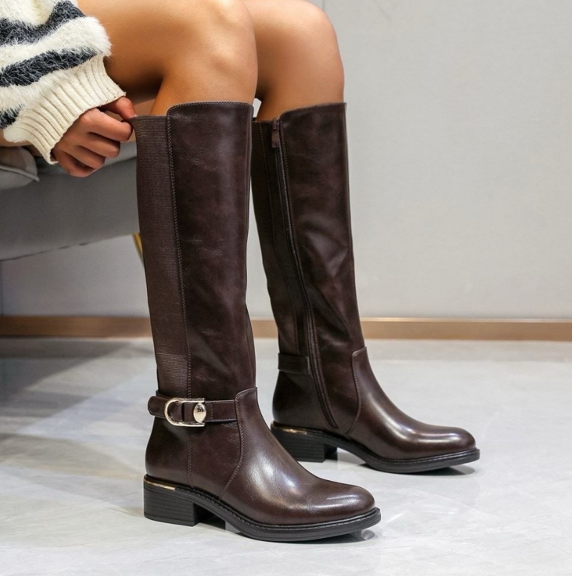 Bottes élastiquées style cavalière