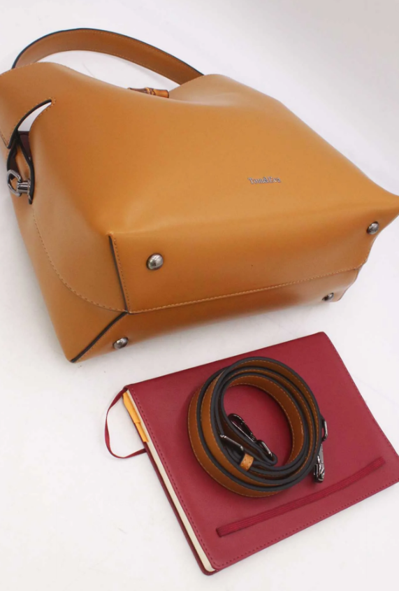 Sac Seau Double Porté Fermoir Bambou