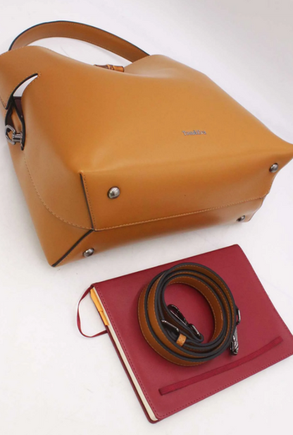 Sac Seau Double Porté Fermoir Bambou