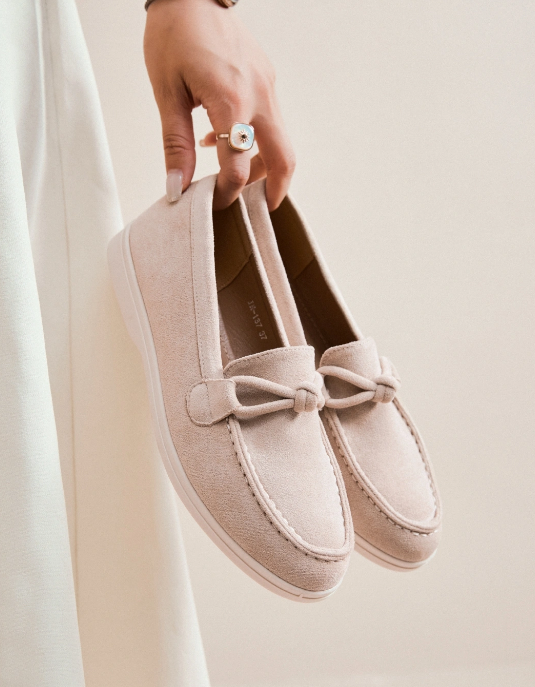 mocassin à semelle fine violine