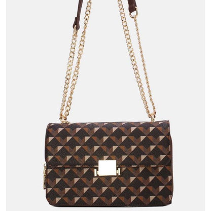 Sac à bandoulière à motif géométrique