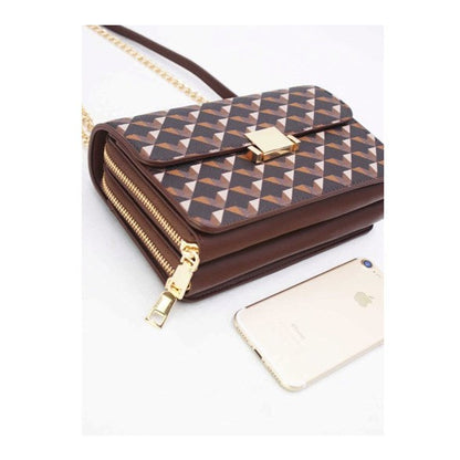 Sac à bandoulière à motif géométrique