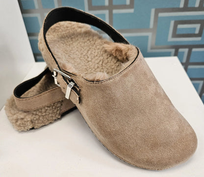 Sabot d'intérieur/extérieur unicolores en peluche à la mode