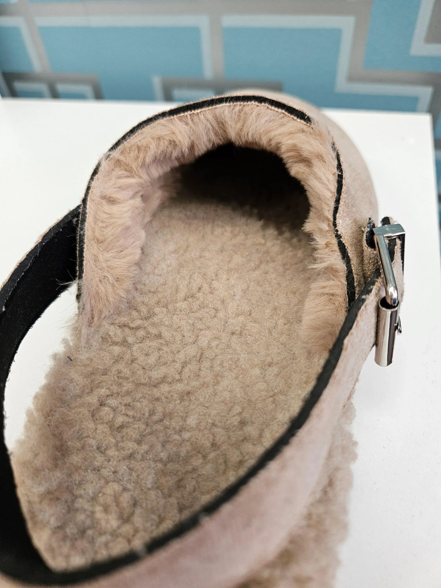 Sabot d'intérieur/extérieur unicolores en peluche à la mode