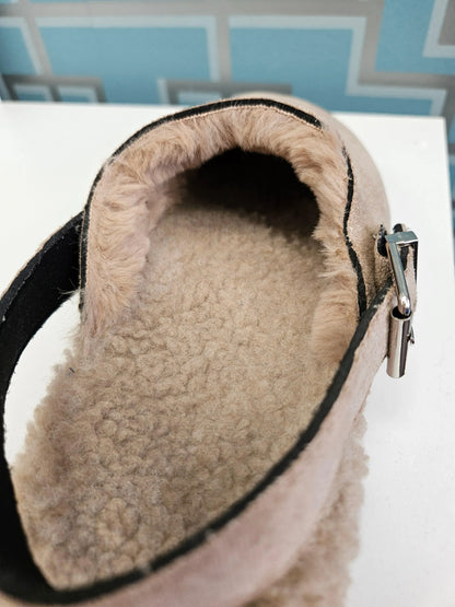 Sabot d'intérieur/extérieur unicolores en peluche à la mode