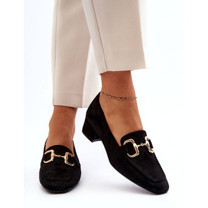 Escarpin à boucle en daim