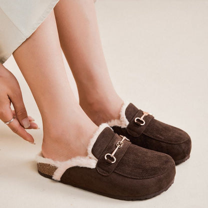 Sabots Femme Daim Fourrés