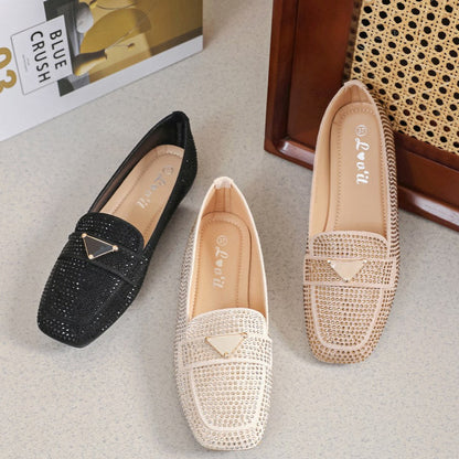 Mocassins en cristal limonade